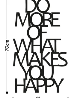 Dekoracja ścienna "Do More Of What Makes You Happy" - 41 x 70 cm