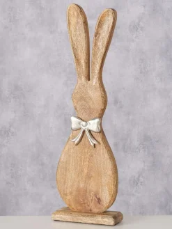 Dekoracja "Helmy" w kolorze jasnobrązowo-srebrnym - wys. 41 cm
