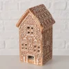 Dekoracja LED "Gingerbread" w kolorze jasnobrązowym - 7,5 x 14 x 7 cm