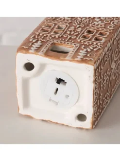 Dekoracja LED "Gingerbread" w kolorze jasnobrązowym - 7,5 x 14 x 7 cm