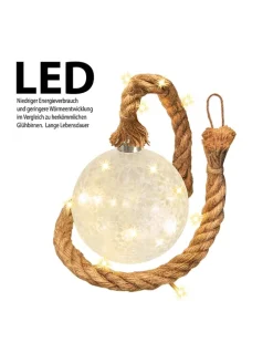 Dekoracja LED w kolorze kremowo-brązowym - Ø 15 cm