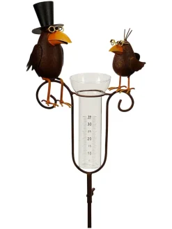 Dekoracja ogrodowa "Bird" w kolorze ceglanym - 25 x 125 x 13 cm