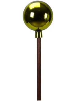 Dekoracja ogrodowa "Sphere" w kolorze zielonym - wys. 25 x Ø 20 cm