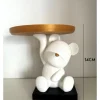 Dekoracja w kolorze złoto-białym - wys. 14 cm