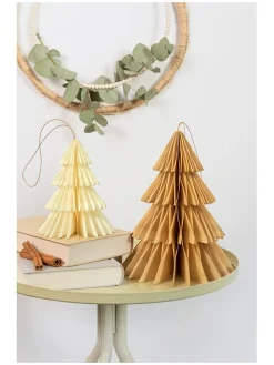 Dekoracje (2 szt.) "Hygge Xmas Trees" w kolorze beżowym