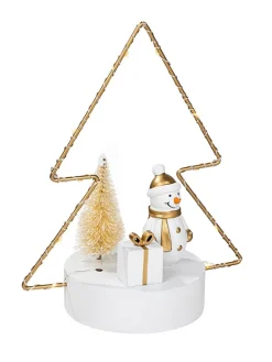 Dekoracyjna lampa LED "Christmastree" w kolorze ciepłej bieli - 16 x 20 x 12 cm