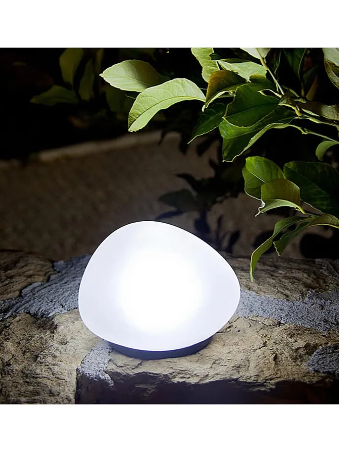 Dekoracyjna lampa solarna LED "Solenzara" w kolorze białym - wys. 6 x Ø 5 cm