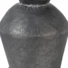 Dekoracyjny wazon w kolorze szarym - wys. 24 x Ø 26 cm