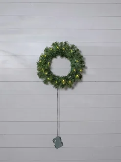 Dekoracyjny wieniec LED "Dalbo" w kolorze zielonym - Ø 40 cm