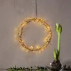 Dekoracyjny wieniec LED "Gold" w kolorze złotym - Ø 28 cm