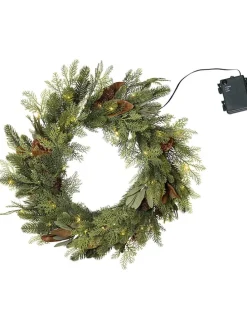 Dekoracyjny wieniec LED "Mixi" w kolorze zielonym - Ø 60 cm