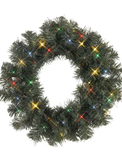 Dekoracyjny wieniec LED "Ottawa" w kolorze zielonym - Ø 38 cm
