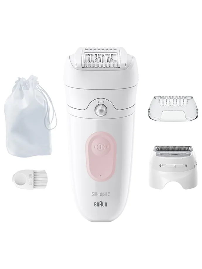Depilator "Silk-épil 5-030" w kolorze biało-jasnoróżowym