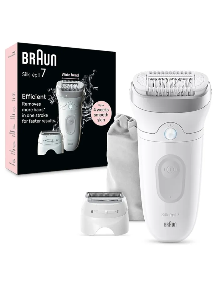 Depilator "Silk-épil 7-041" w kolorze srebrno-białym