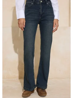 Dżinsy - Flare fit - w kolorze niebieskim