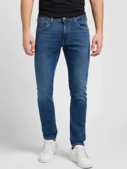 Dżinsy - Slim fit - w kolorze granatowym