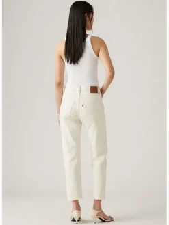 Dżinsy - Slim fit - w kolorze kremowym
