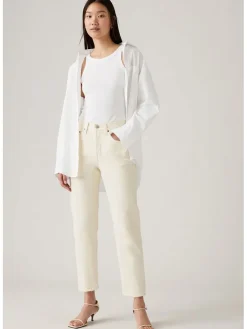Dżinsy - Slim fit - w kolorze kremowym