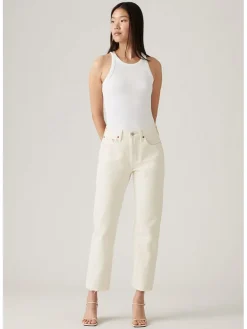 Dżinsy - Slim fit - w kolorze kremowym