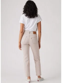 Dżinsy - Slim fit - w kolorze kremowym