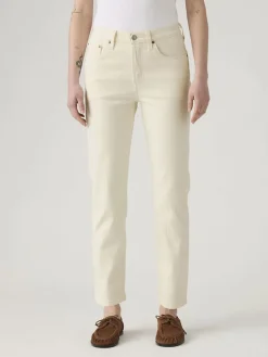 Dżinsy - Slim fit - w kolorze kremowym