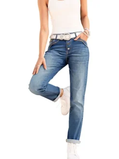 Dżinsy - Slim fit - w kolorze niebieskim