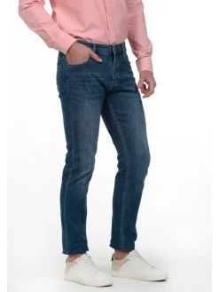 Dżinsy - Slim fit - w kolorze niebieskim