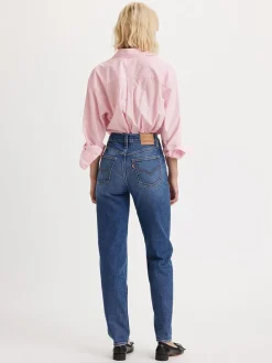 Dżinsy "80s" - Mom fit - w kolorze niebieskim