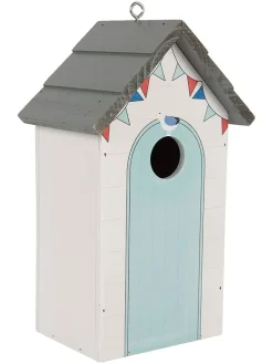 Domek w kolorze biało-błękitnym dla ptaków - 15 x 22 x 10 cm