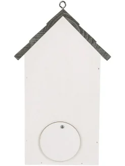Domek w kolorze biało-błękitnym dla ptaków - 15 x 22 x 10 cm