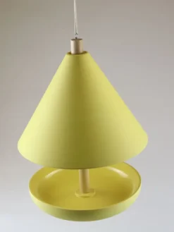 Domek w kolorze żółtym dla ptaków - wys. 14,5 x Ø 22 cm