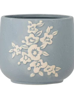 Doniczka "Betino" w kolorze błękitnym - wys. 13,5 x Ø 16 cm