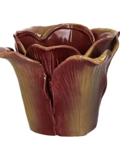 Doniczka "Cabbage" w kolorze jasnobrązowo-fioletowym - wys. 8,2 x Ø 10,8 cm