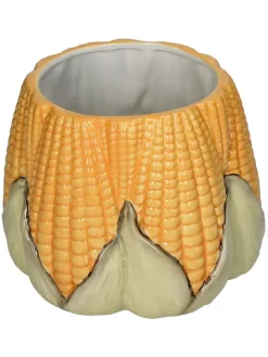 Doniczka "Corn" w kolorze żółtym - wys. 13 x Ø 16,5 cm