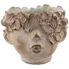 Doniczka "Face" w kolorze szarym - wys. 23 x Ø 26 cm