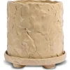 Doniczka "Muddy" w kolorze beżowym - wys. 23,5 x Ø 23 cm