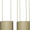 Doniczki wiszące (2 szt.) w kolorze beżowym - wys. 44 x Ø 16 cm