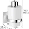 Dozownik mydła "Turbo-Loc Quadro" w kolorze białym - 7 x 15 x 9,5 cm