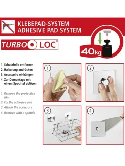 Dozownik mydła "Turbo-Loc Quadro" w kolorze białym - 7 x 15 x 9,5 cm