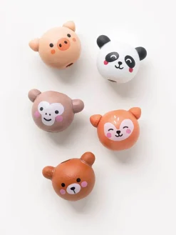 Drewniane koraliki (10 szt.) "Cute Animals" - 5+