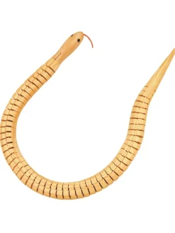 Drewniane węże (6 szt.) w kolorze jasnobrązowym - dł. 48,5 cm