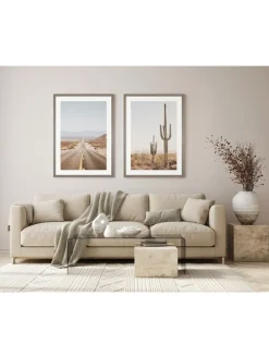 Druk artystyczny "Cactus in Arizona" w ramce - 70 x 50 cm