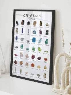 Druk artystyczny "Crystals" w ramce - 40 x 30 cm