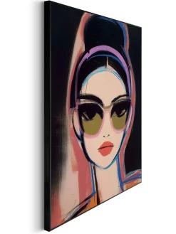 Druk artystyczny "Topknot Lady" w ramce