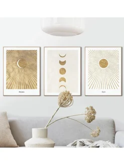 Druki artystyczne (3 szt.) "Solar Set" w ramce