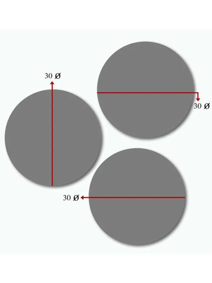 Druki (3 szt.) na drewnie - Ø 30 cm