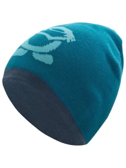 Dwustronna czapka beanie "Troll" w kolorze niebiesko-granatowym