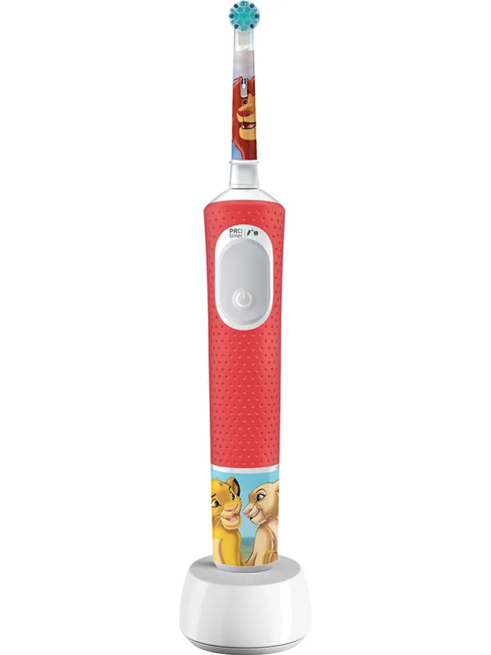 Elektryczna szczoteczka "Vitality Pro 103 The Lion King" w kolorze czerwonym