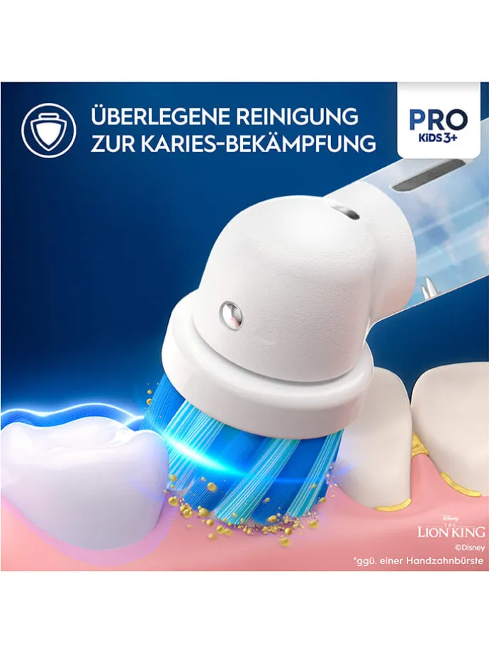 Elektryczna szczoteczka "Vitality Pro 103 The Lion King" w kolorze czerwonym