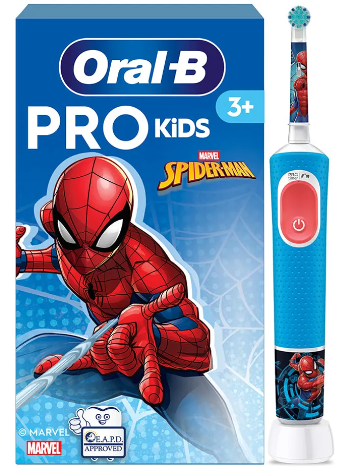 Elektryczna szczoteczka "Vitality Pro 103 Spiderman" w kolorze niebieskim